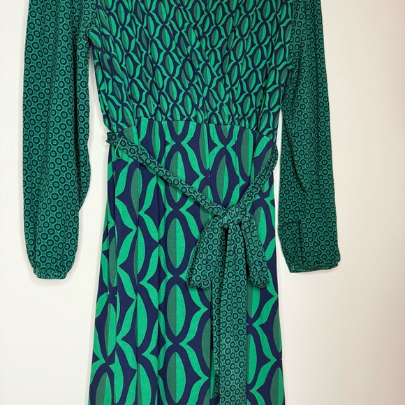 BODEN Jersey Maxi Wrap Dress in Geo Valley - Picture 4 of 10